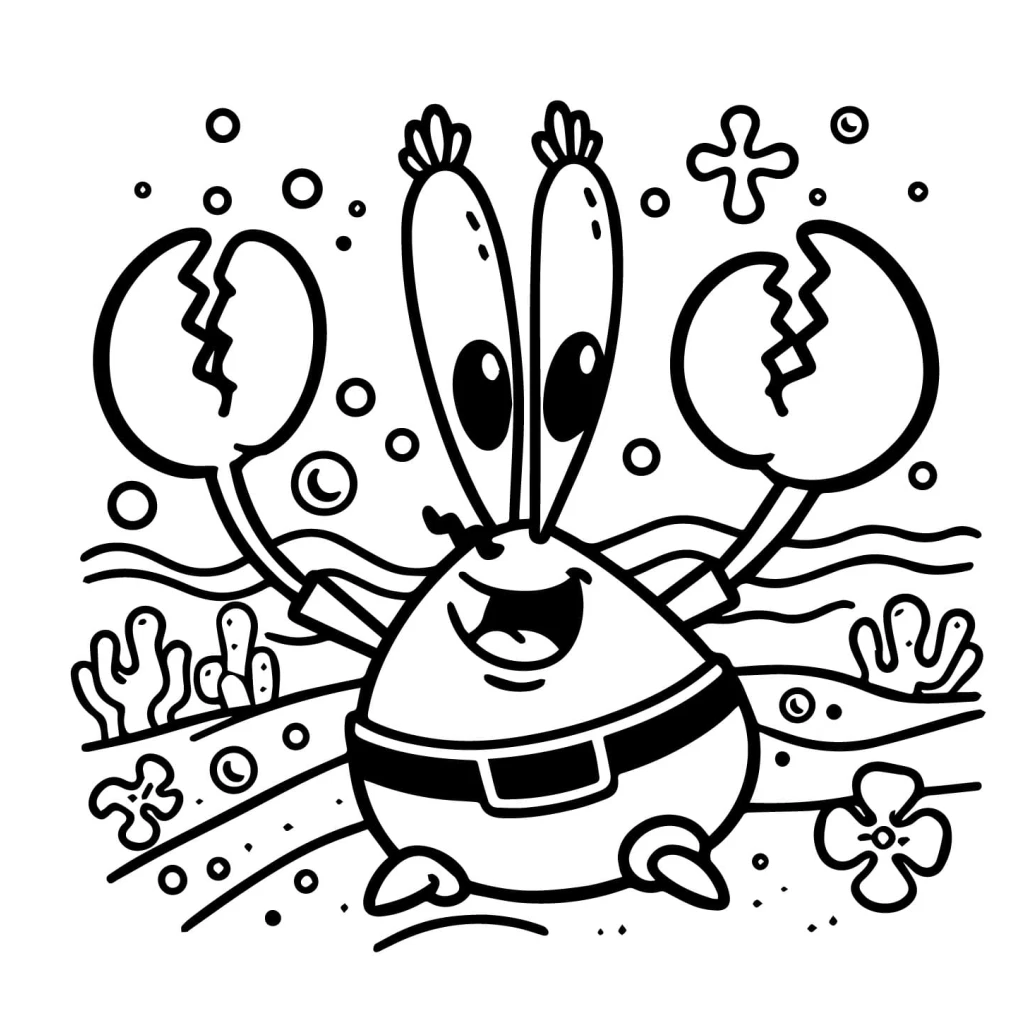 Desenho de Siriguejo Alegre para colorir e imprimir grátis