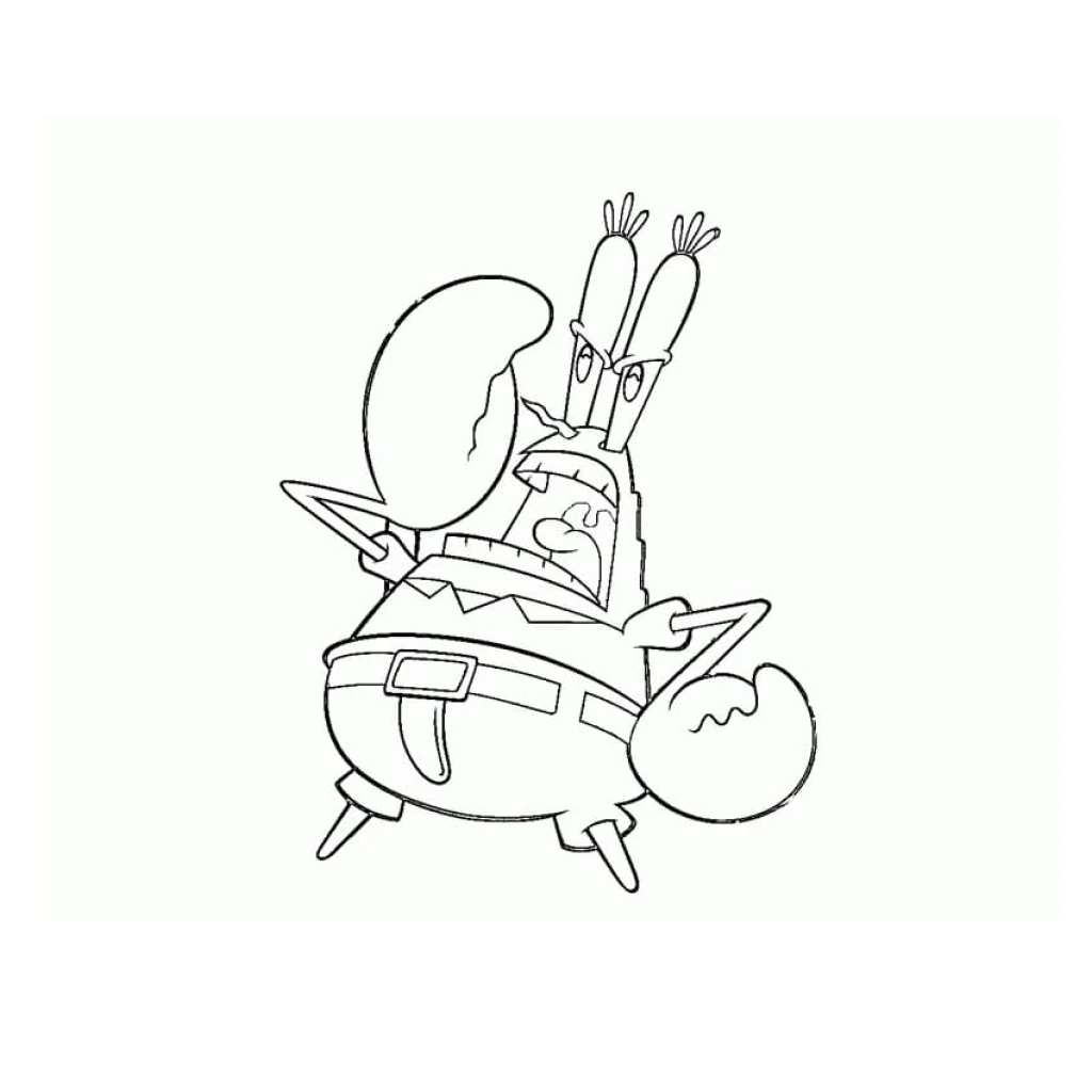 Desenho de Siriguejo gritando para colorir e imprimir grátis