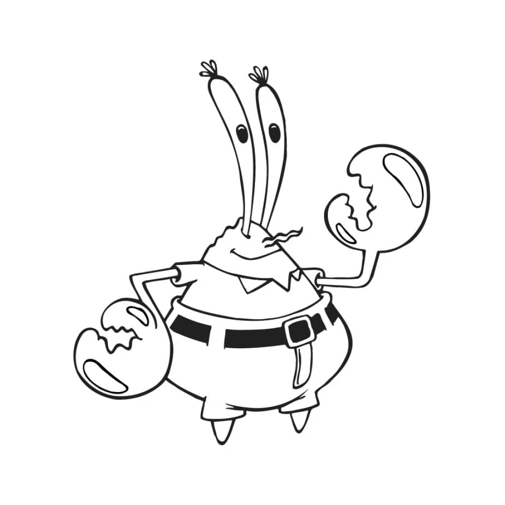 Desenho de Siriguejo Sorridente para colorir e imprimir grátis