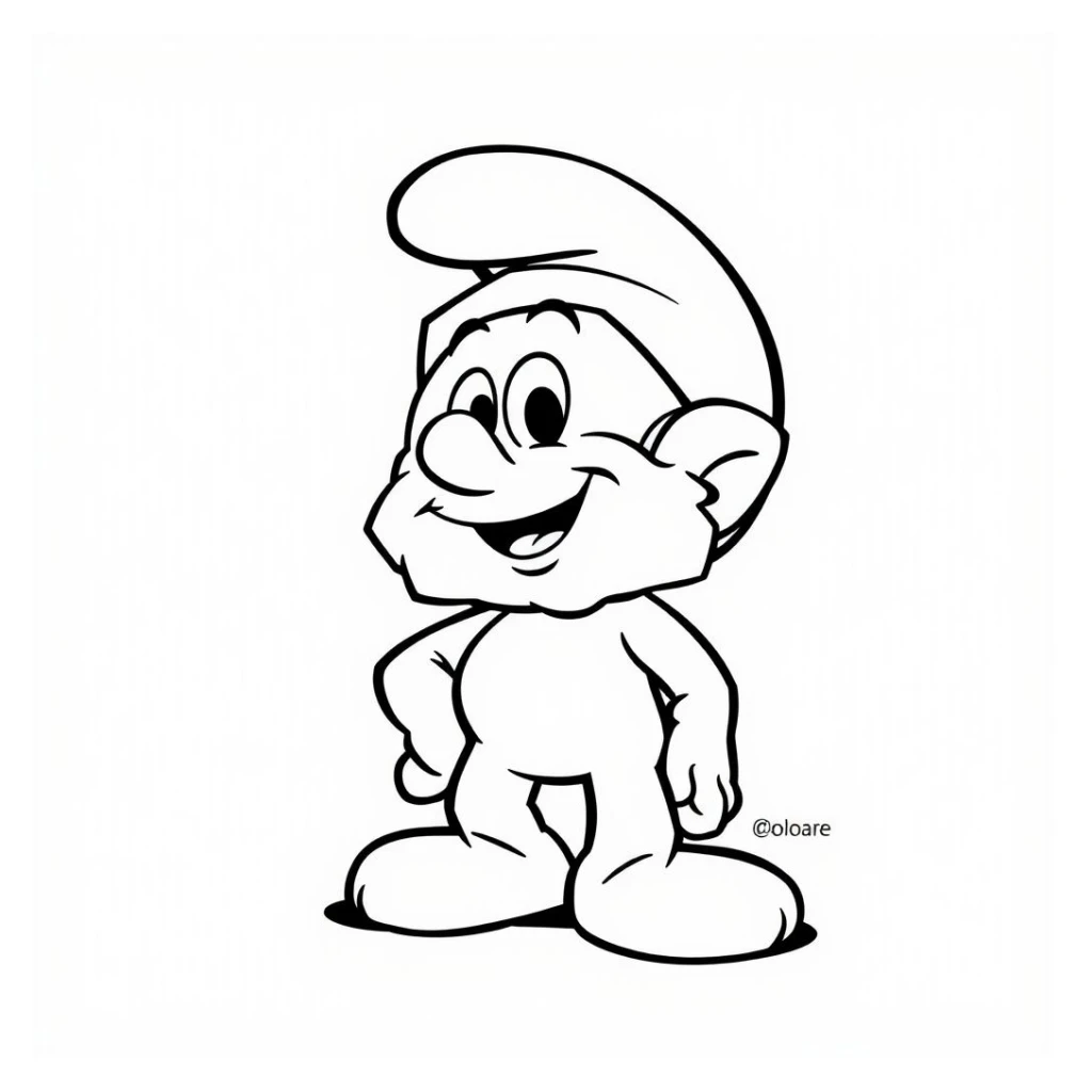Desenho de Smurf para colorir e imprimir grátis