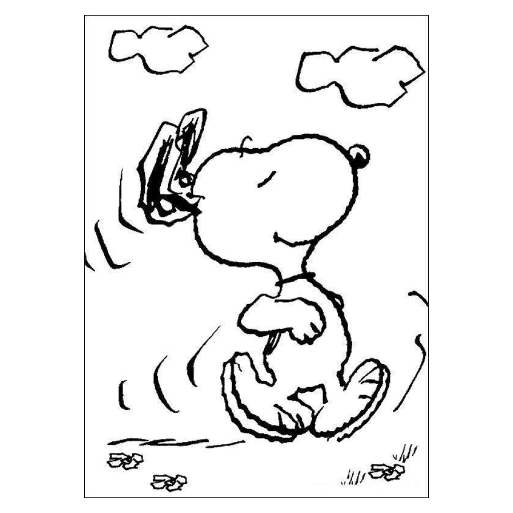 Desenho de Snoopy para colorir e imprimir grátis