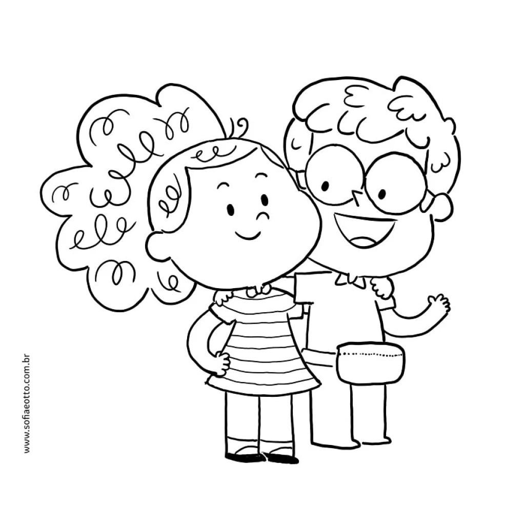 Desenho de Sofia E Otto para colorir e imprimir grátis