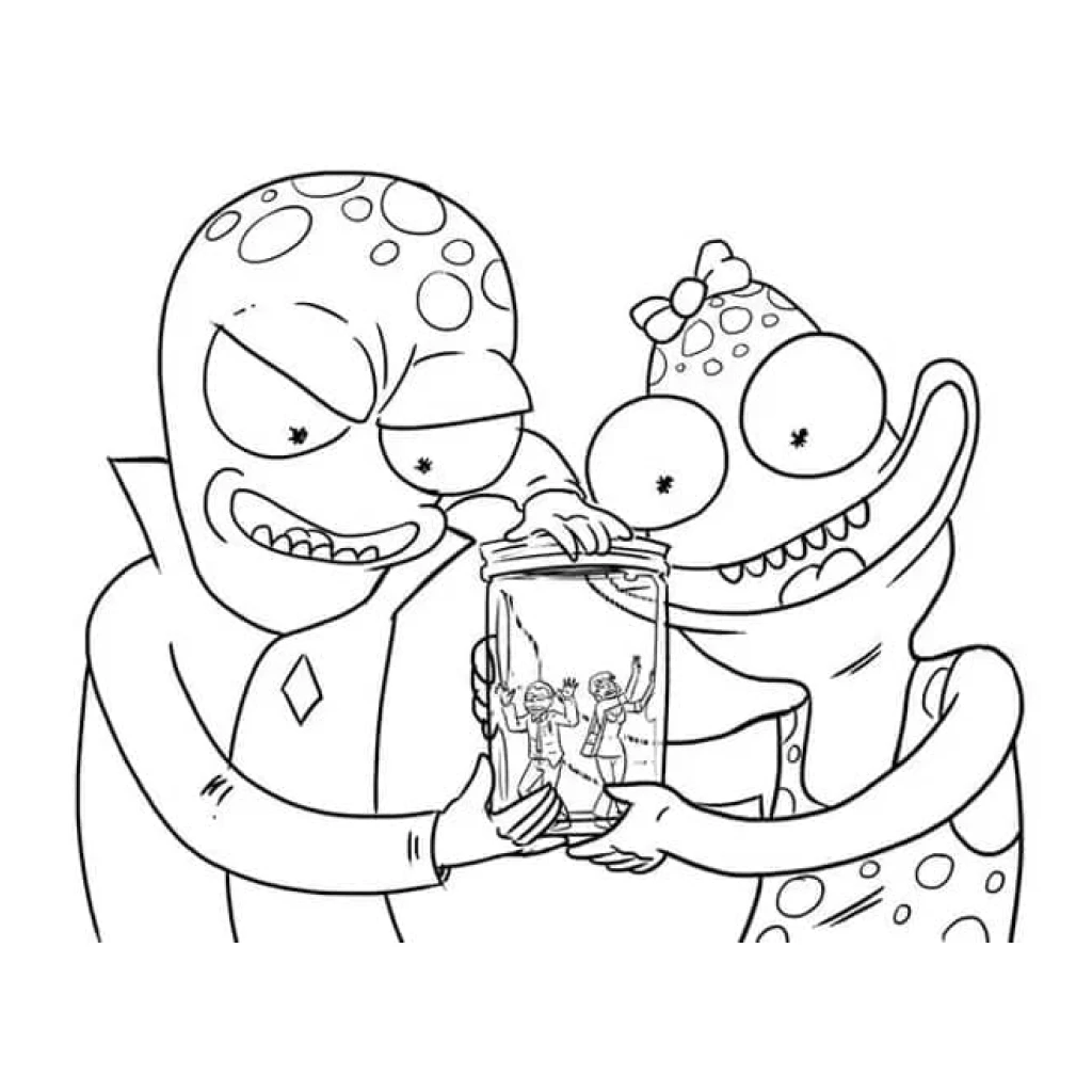 Desenho de Korvo E Jesse De Solar Opposites para colorir e imprimir grátis