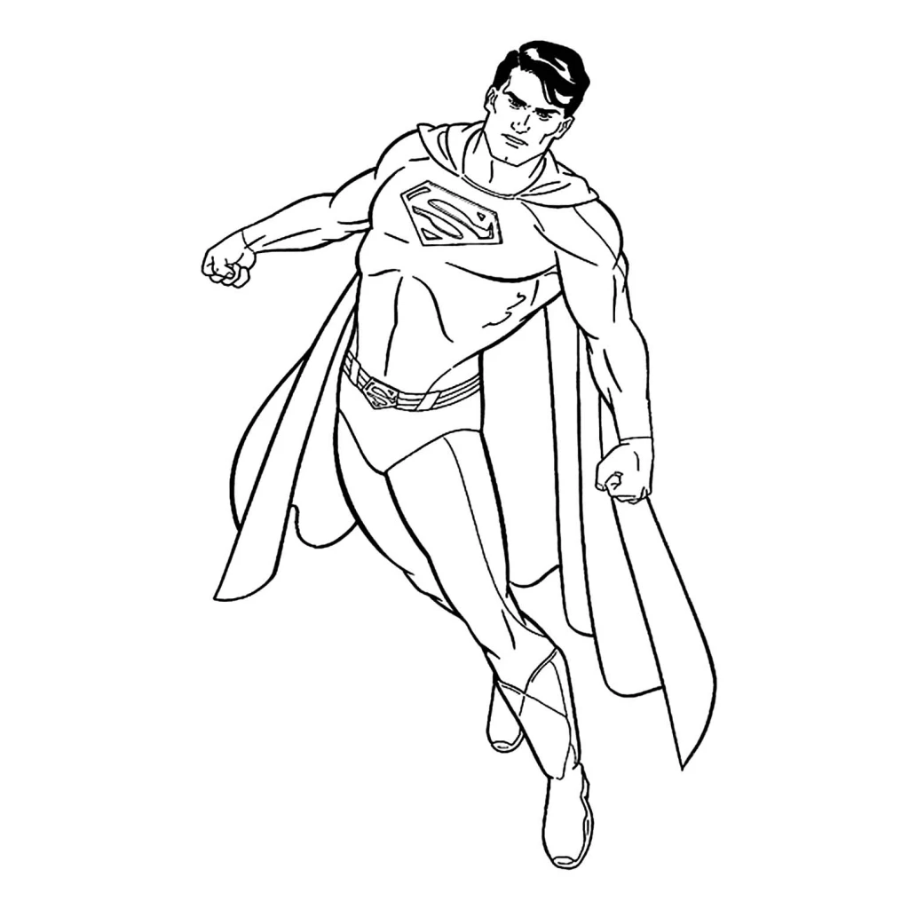 Superman coloring page to print for free