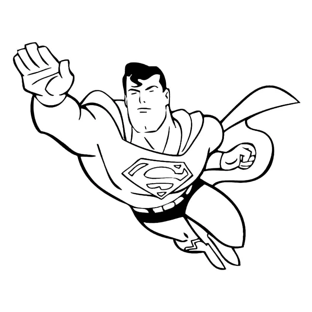 Desenho de SuperHomem para colorir e imprimir grátis