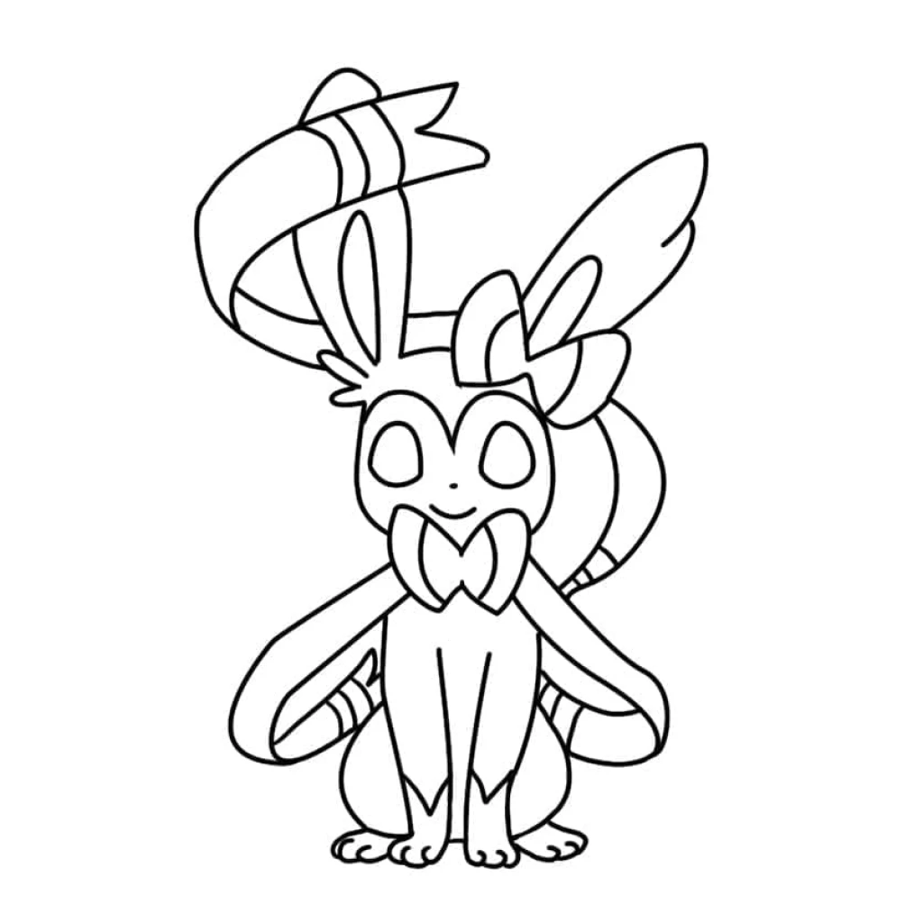 Desenho de Sylveon para colorir e imprimir grátis