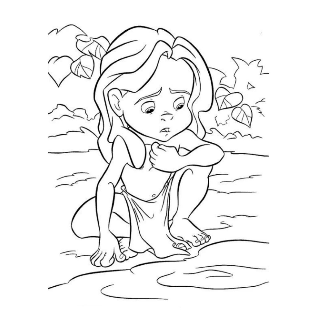 Tarzan coloring page to print for free