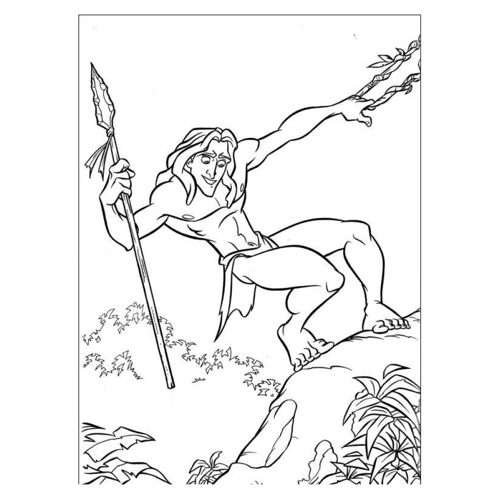 Tarzan coloring page to print for free