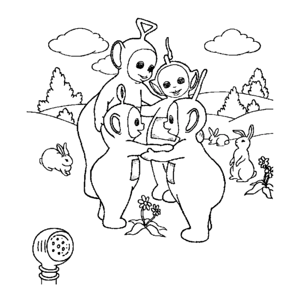 Desenho de Teletubbies para colorir e imprimir grátis