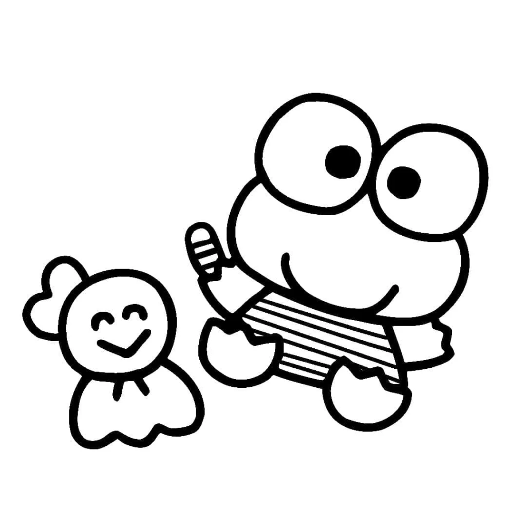 Desenho de Keroppi E Teru Teru para colorir e imprimir grátis