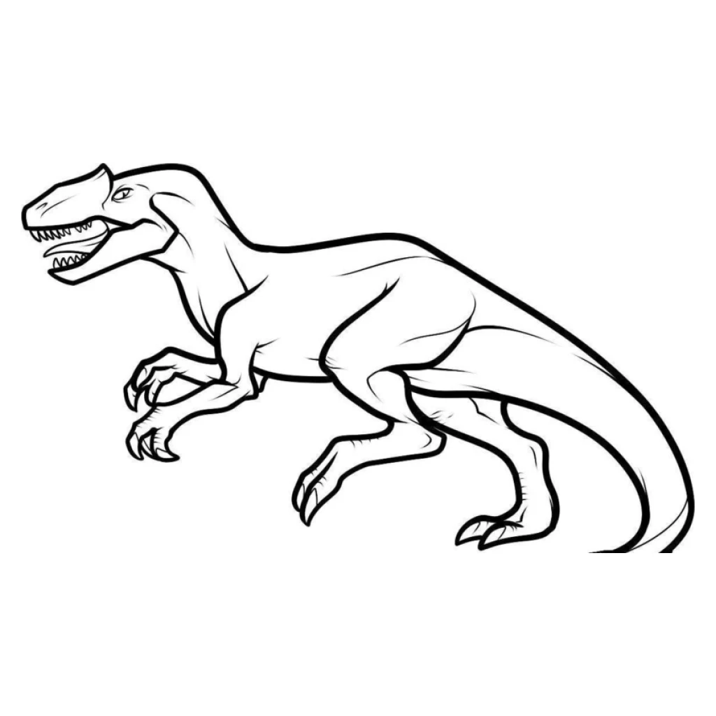 Desenho de Tiranossauro Rex para colorir e imprimir grátis