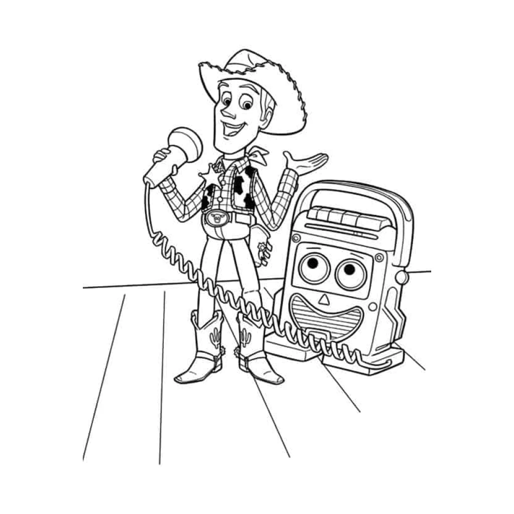 Woody From Toy Story coloring page to print for free