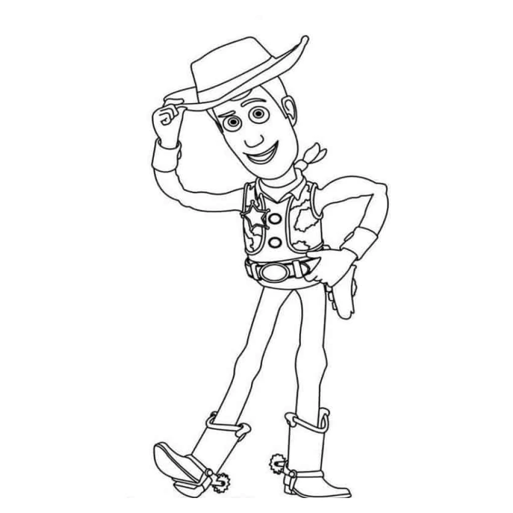 Woody From Toy Story coloring page to print for free