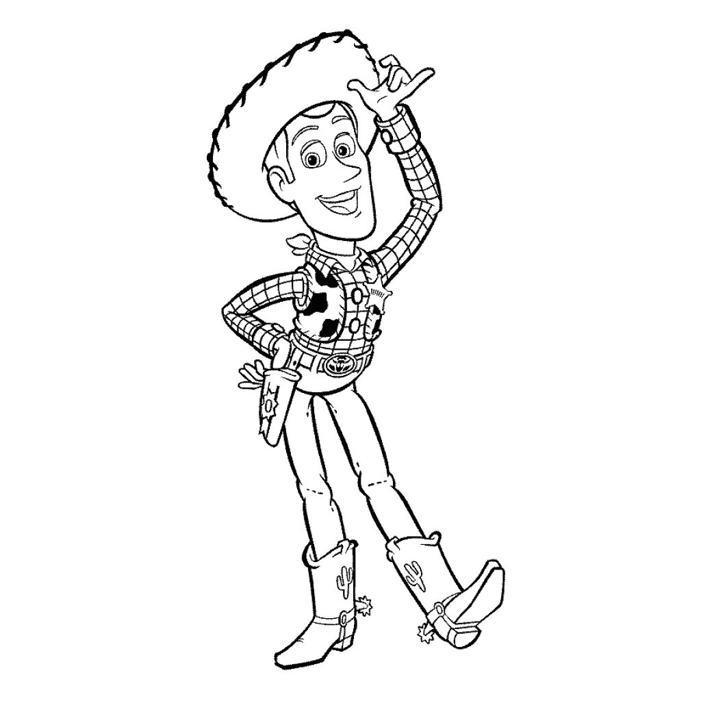 Woody From Toy Story coloring page to print for free