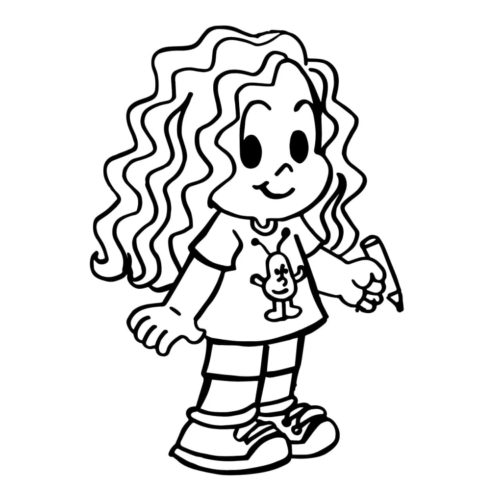 Desenho de Turma Da Mônica  Marina para colorir e imprimir grátis