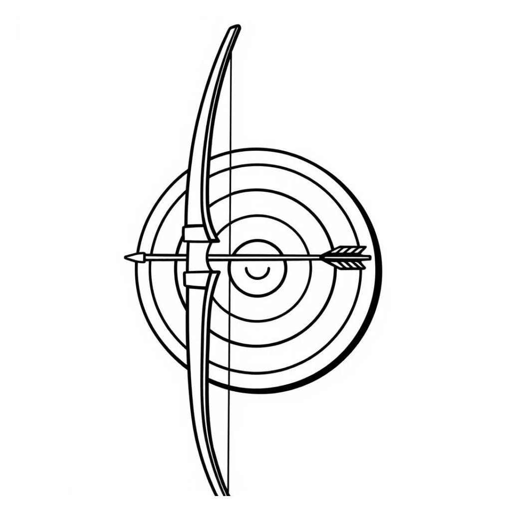 Desenho de Arco E Flecha para colorir e imprimir grátis