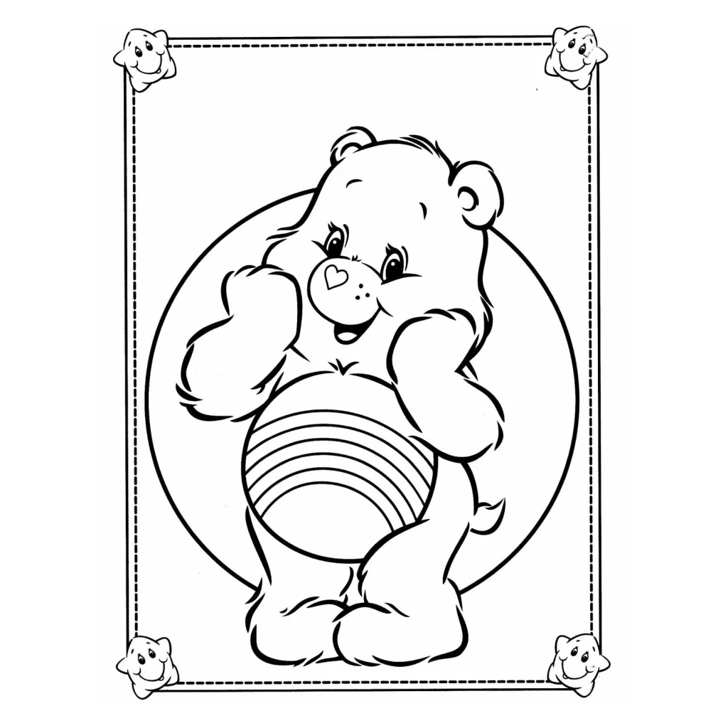 Desenho de Urso Fofo para colorir e imprimir grátis