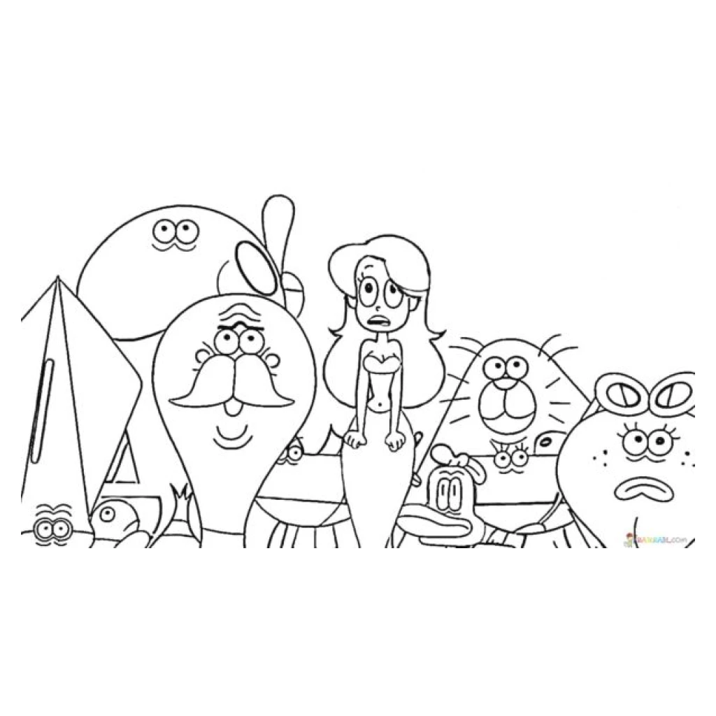 Desenho de Zig E Sharko para colorir e imprimir grátis