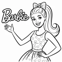 Barbie super feliz e alegre
