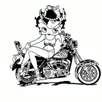 Betty Boop Na Moto