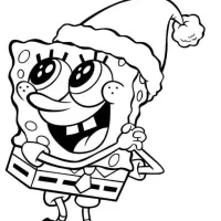 Bob Esponja Com Chapéu De Natal