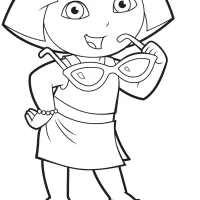 Dora aventureira com óculos