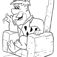Fred Flintstone no sofá