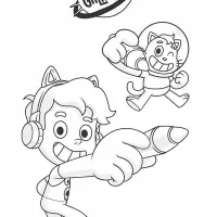Gato Galáctico E Amigo Espacial