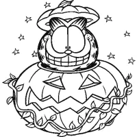 Halloween Com Garfield e Abóbora