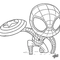 Homem-Aranha com escudo