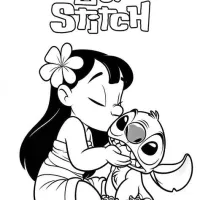Lilo E Stitch dando beijinhos