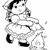 Menina Com Fogueira
