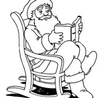 Papai Noel Lendo Um Livro
