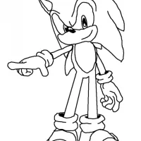 Sonic apontando a direção