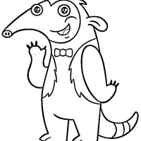 Tamanduá do desenho Doki