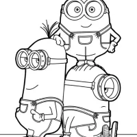 Três Minions fazendo pose pra foto