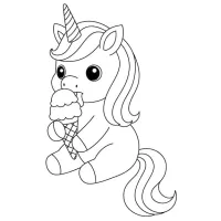 Unicórnio Com Sorvete