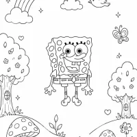 Bob Esponja Na Floresta Encantada