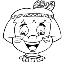 Índio feliz e sorridente