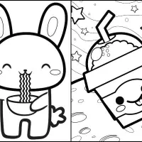 Kawaii tomando refresco