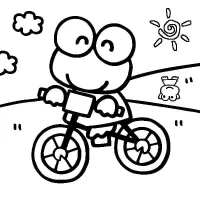 Keroppi De Bicicleta