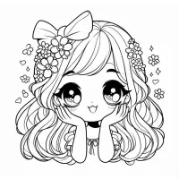 Menina Com Flores