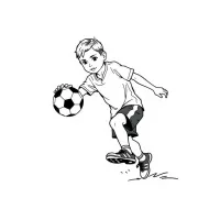 Menino Jogando Futebol