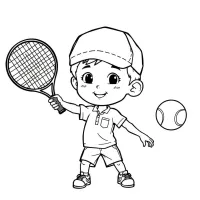 Menino Jogando Tênis