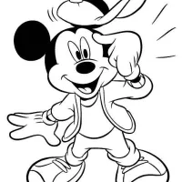 Mickey Mouse confiante e alegre