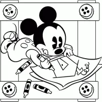 Mickey Mouse desenhando