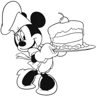 Minnie Mouse Com Bolo