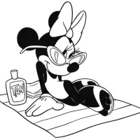 Minnie Mouse Na Praia