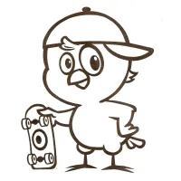 Pintinho Amarelinho Com Skate