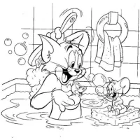 Tom Y Jerry En La Bañera